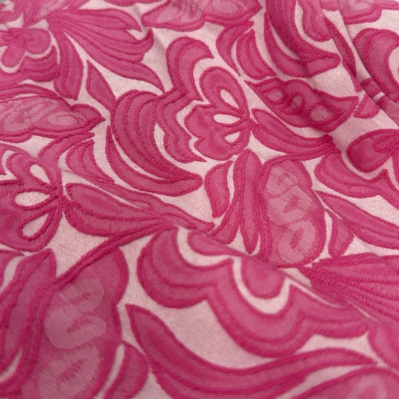 Cynthia Steffe Pink Floral Pleated Sleeveless Mini Dress Fit and Flare Tea Party - Picture 3 of 12